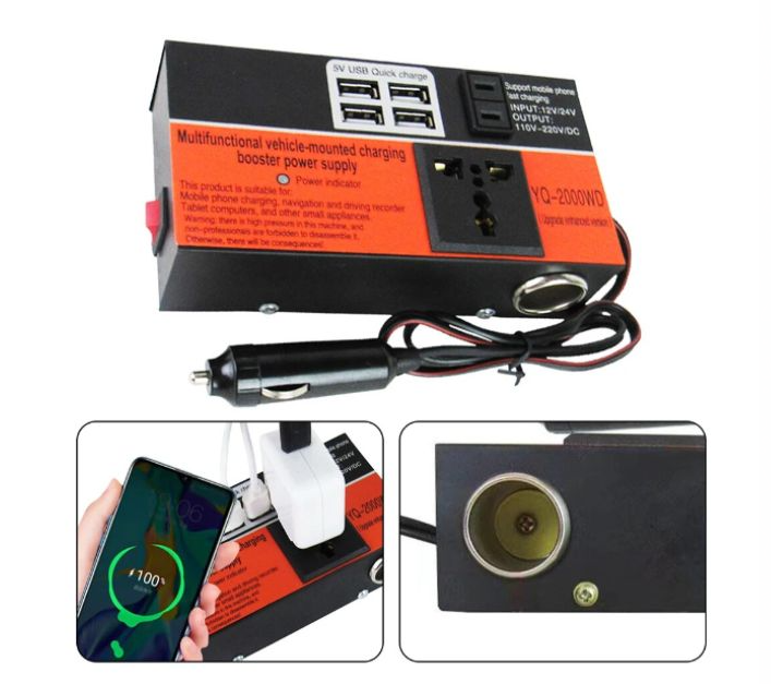 Inversor 1500W: Carga Todo Desde Tu Auto Ahora
